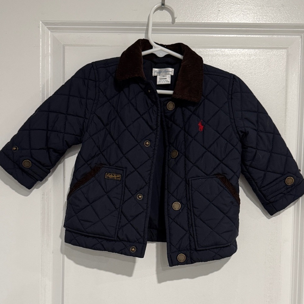 Ralph Lauren Kids Navy Quilted Barn Jacket